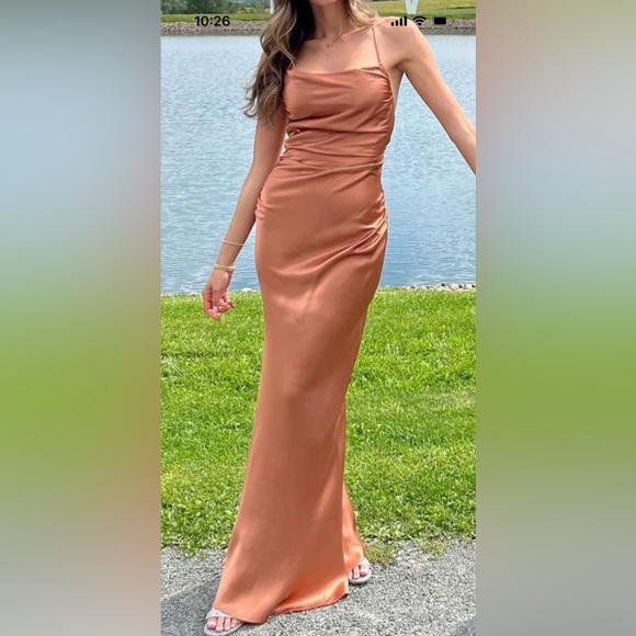 Shona joy dress in copper - Picture 2 of 4